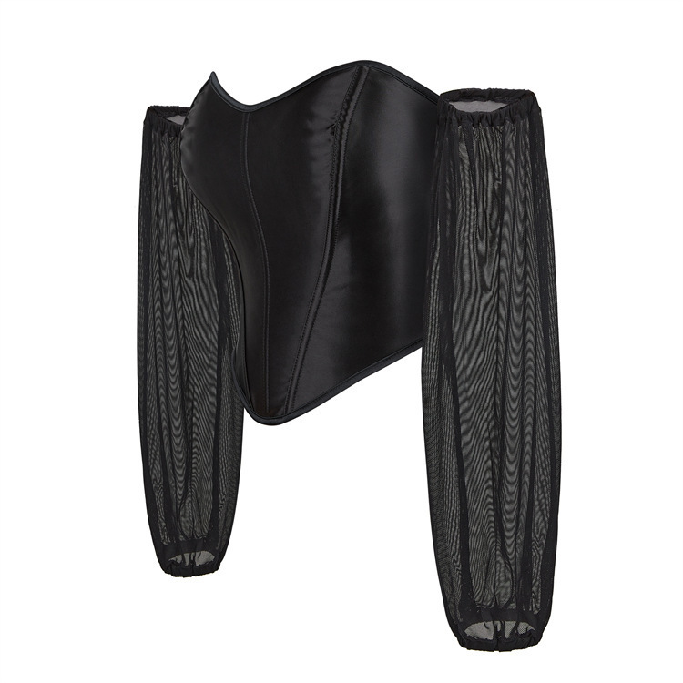 Nuevo seda de malla de mangas largas sardinada pectoral cinturón de corte damas chaqueta de forma Aliexpress suministro de comercio electrónico transfronterizo