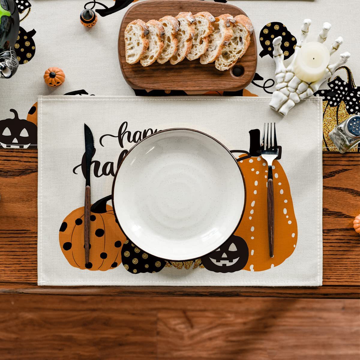 110g Weight Tablecloths Home Textiles & Decor Type tablecloth Event & Party Supplies 1 Piece, 1 Set Quantity Casual, Party Occasion Linen Material Halloween, Day of the Dead Festival Skull Pattern Funny Style Halloween Day Of The Dead Funny Skull Linen Casual Party Tablecloth Party Supplies Tableware 1 Piece 1 Set 2