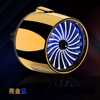 Air Freshener Perfume Vent: Car Perfume Aromatherapy - golden-blue-light