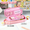 High quality fresh handheld capacious pencil case for elementary school students with zipper, Japanese and Korean