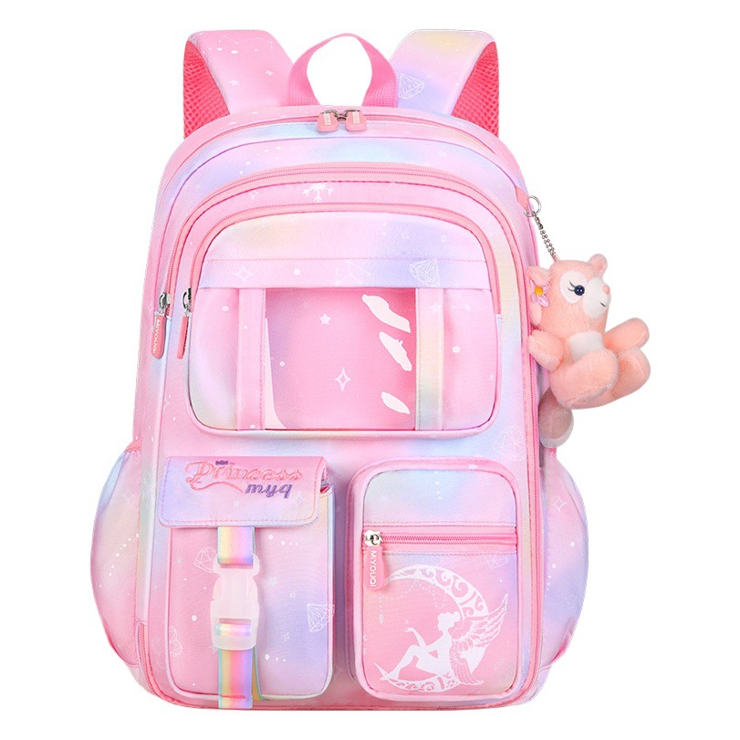 2023 transfronteriza de dibujos animados de alivio de carga de la columna vertebral de protección de la Escuela de estilo refrigerador clase de maquillaje niñas Shaodong niños Escuela Primaria mochila al por mayor