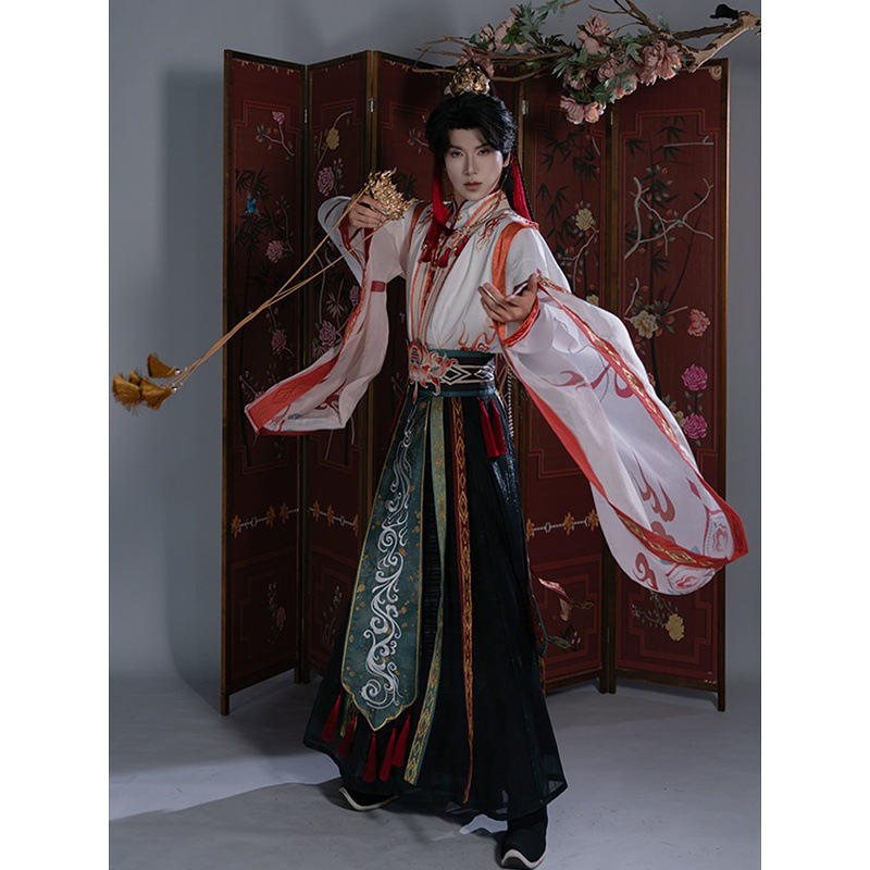 Han Yu Kui_Teng Wang Original Hanfu for Men, 2026 New Style, Improved Heavy-Duty Chinese Style, Handsome Knight-Errant Style Ancient Costume