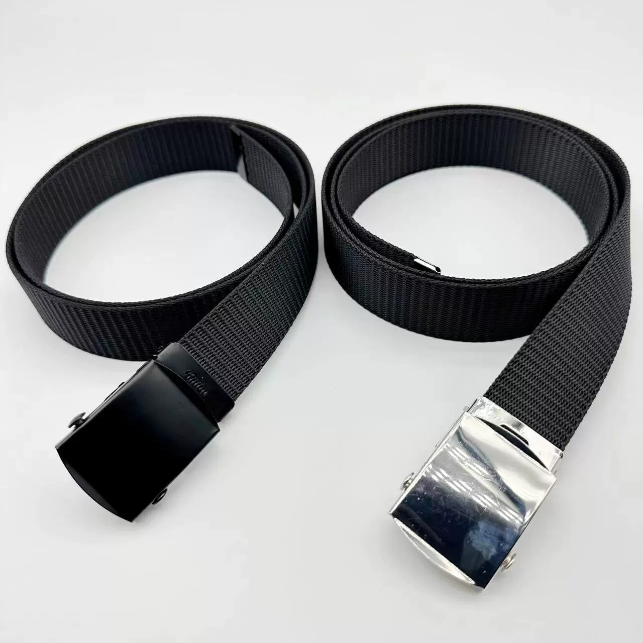 跨境批发铁扣尼龙战术腰带男士户外运动铁金属帆布织带军训皮带