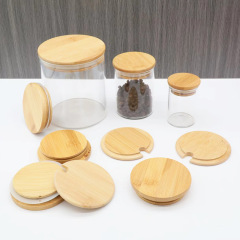竹木蓋ガラス蓋貯蔵物蓋マグカップ蓋香薫蓋貯蔵物蓋松木ゴム木ケヤキ蓋