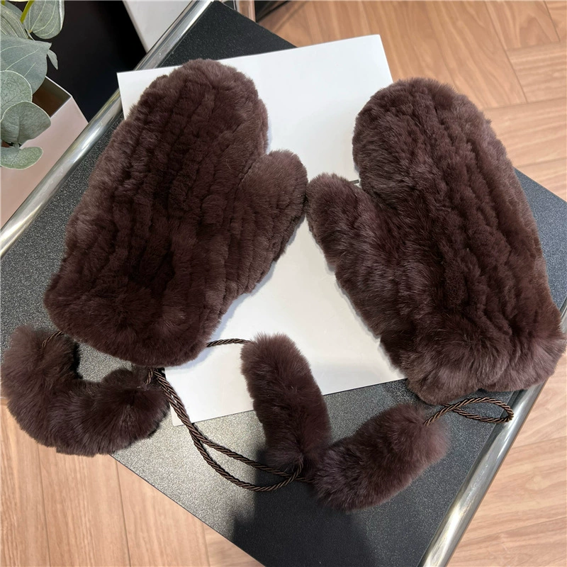Cute keep warm gloves, windproof elastic set