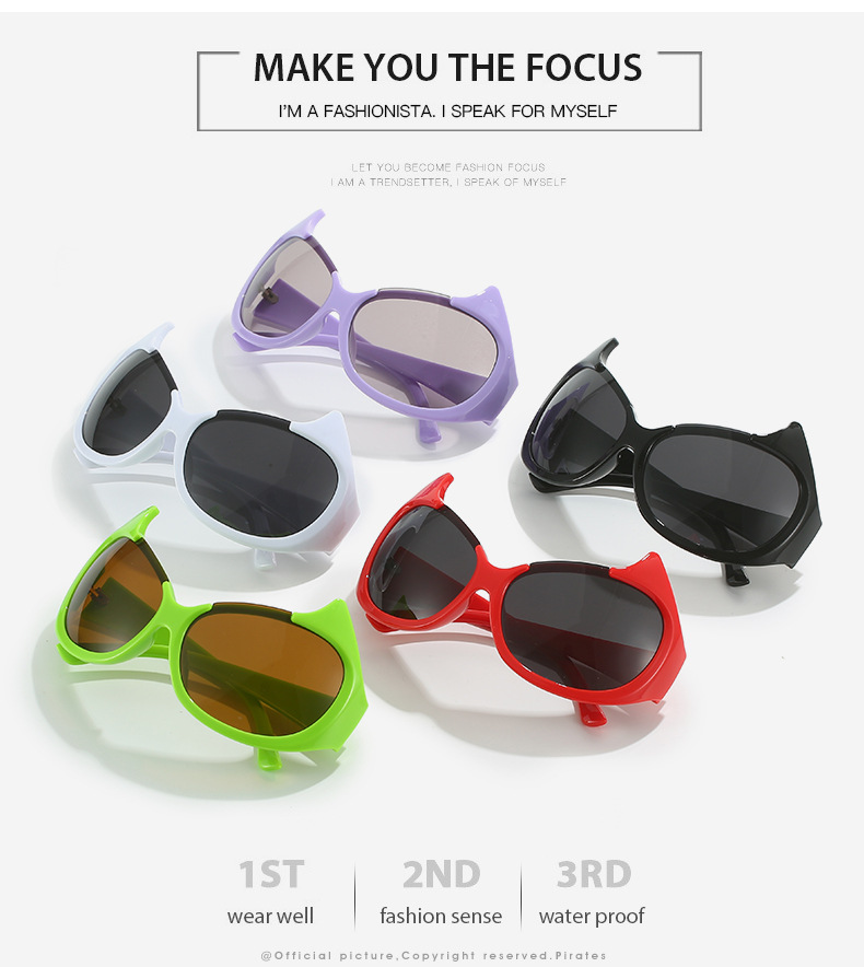 Fashion Pc Special-shaped Mirror Full Frame Women's Sunglasses display picture 2