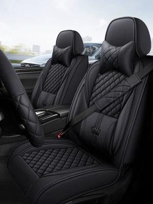 Covers for 5 Seats, Wholesale Cross-Border – Seat cushion, seat cover - pure-black-shoulder-pads