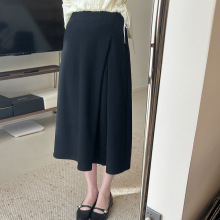 设计感感中长款半身裙女2025秋冬新款高腰显瘦时尚气质a字裙