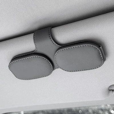 Car Glasses Clip/Bill Clip microfiber car glasses clip - gray