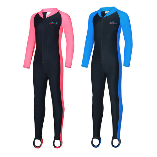 Children's sun protection swimsuit, girls, medium and large children's swimsuit, conservative surfing suit, sun protection, quick-drying wetsuit, breathable