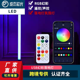 RGB幻彩落地灯氛围灯App遥控声控USB插电卧室墙角灯