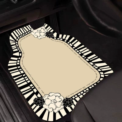 Car Floor Mats, Single-Piece Anti-Slip and Wear-Resistant – Universal Foot Pad - zebra-print-camellia-front-single-piece-floor-mat-5065cm