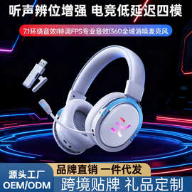 GX-01头戴式耳机电竞游戏耳麦蓝牙有无线台式电脑FPS低延迟四模