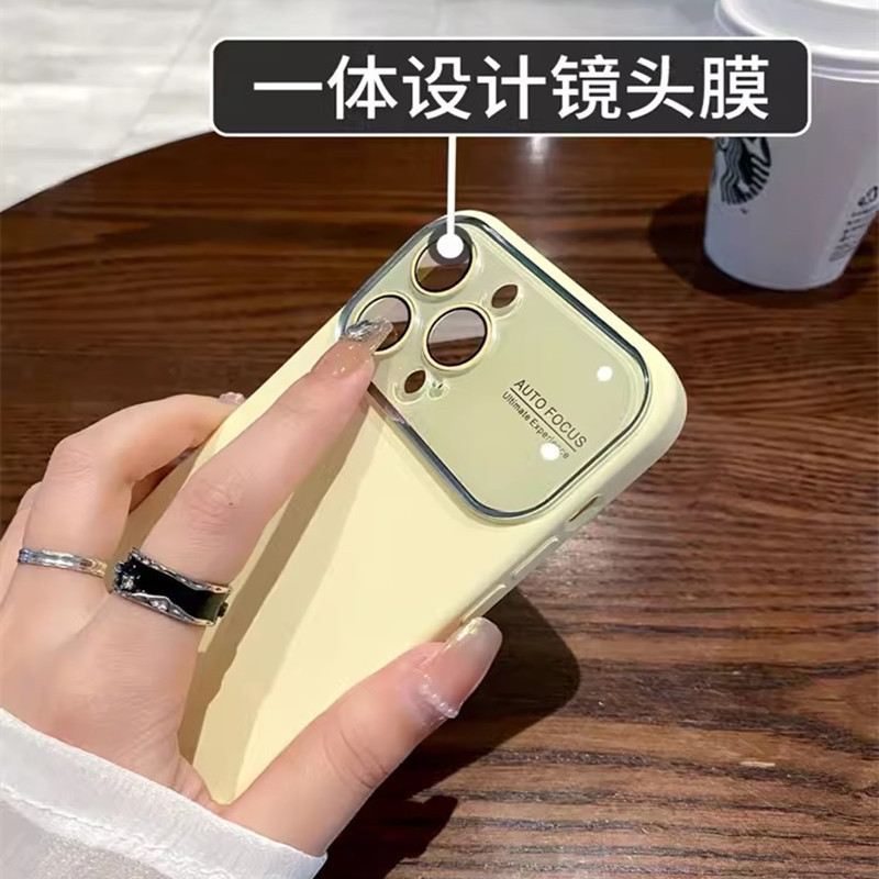 液体大窓付き Apple 17 Pro Max 携帯電話ケース iPhone 16 レンズフィルム付きシリコン保護ケース 15|undefined