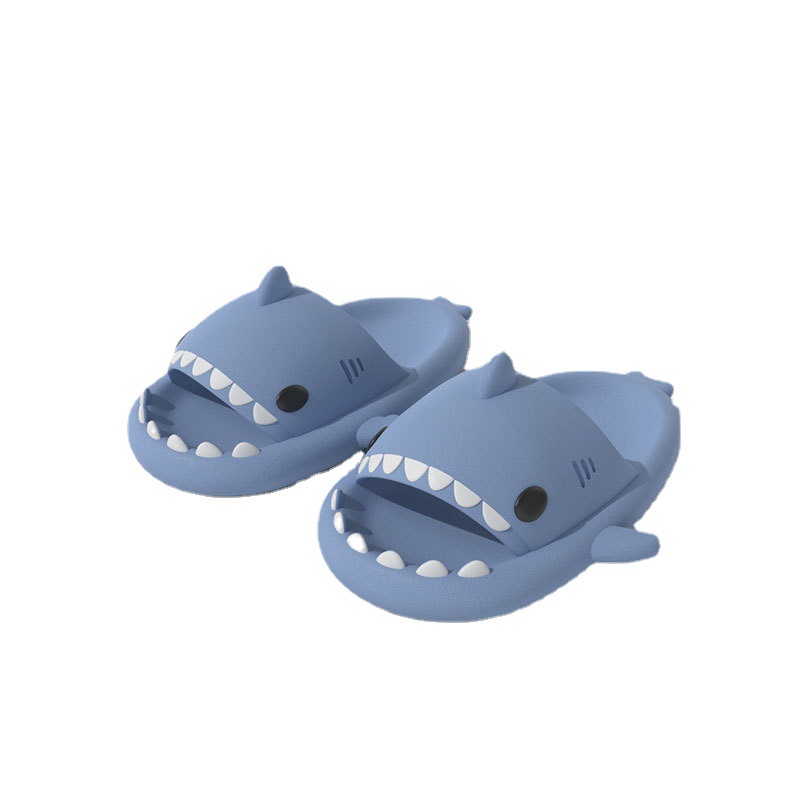 Shark sandals women's summer Korean style ins slippers online celebrity couple home parent-child cute outdoor slippers men