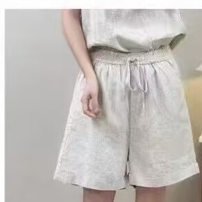 Artistic Linen Casual Shorts, New Summer Style, Plus-Size Loose Fit, Slimming Versatile Shorts, Hot Pants, Straight-Leg Pants Ma2815