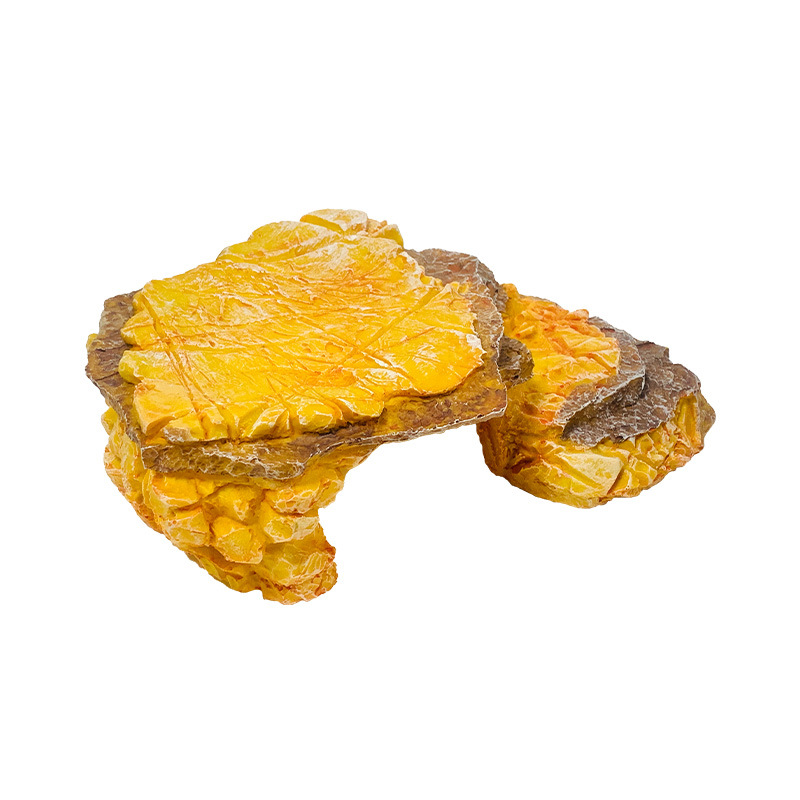 Acuario decoración real roca escondite Mesa pecera paisajismo resina artesanía roca escondite agujero árbol agujero tortuga Mesa