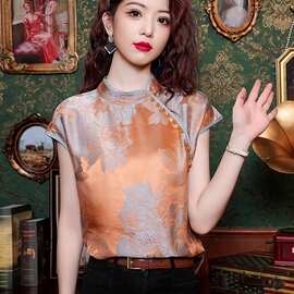 2025新款蕾丝衫/雪纺衫套头包袖淑女超修身夏季短袖