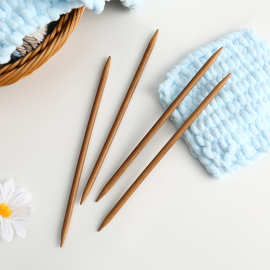 25/36cm碳化竹毛衣针毛线棒针直针手工DIY围巾毛衣双头竹制编织针