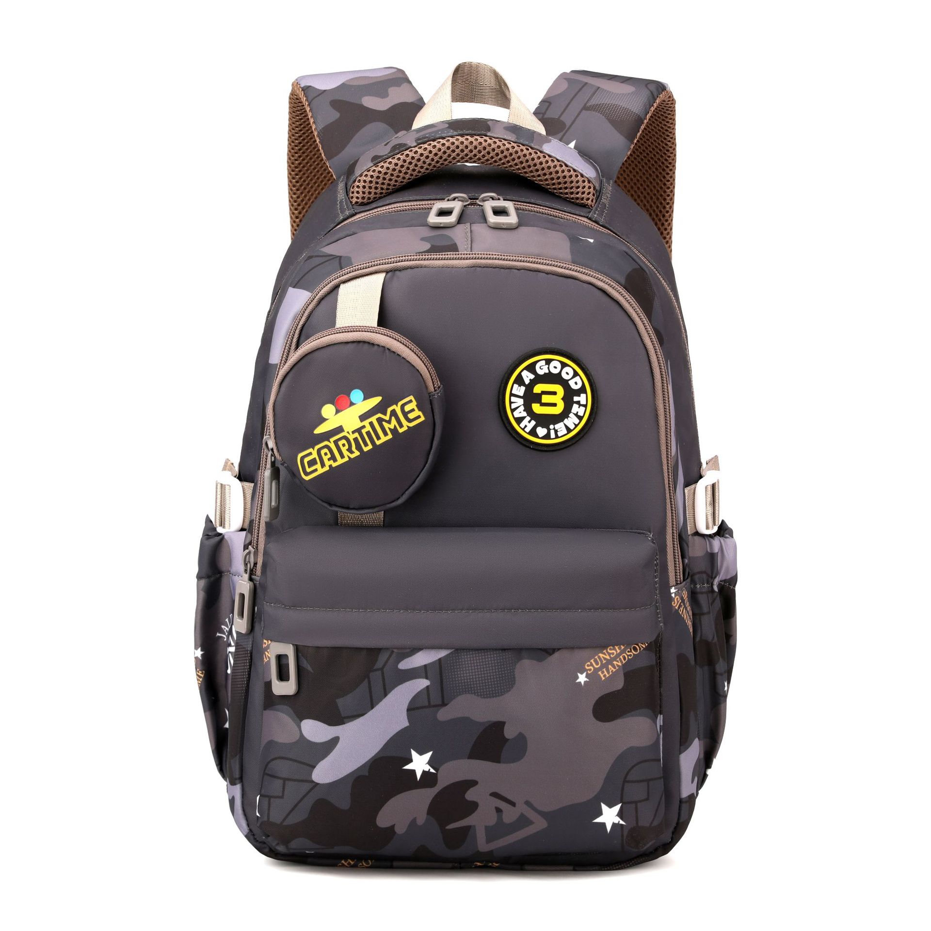 Nuevo pez natural jardín de infantes clase grande - 2 grados mochila pequeña bebé lindas mochila para niños y niñas para reducir la carga de la cresta