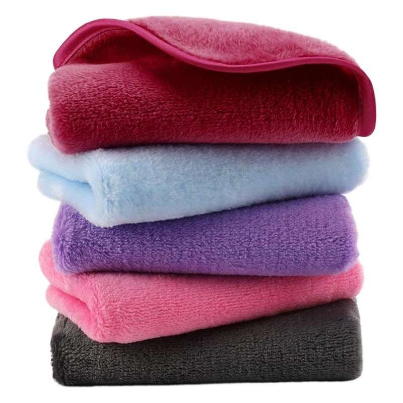 Многоразовые Красота Очищающий Соответствует Очищающий Микрофибра Фланель Полотенце Для Удаления Макияжа