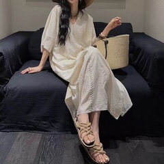 スポット国民風ドレスの女性の夏 2025 新しい新しい中国風の刺繍妖精スカート小柄な人ロング