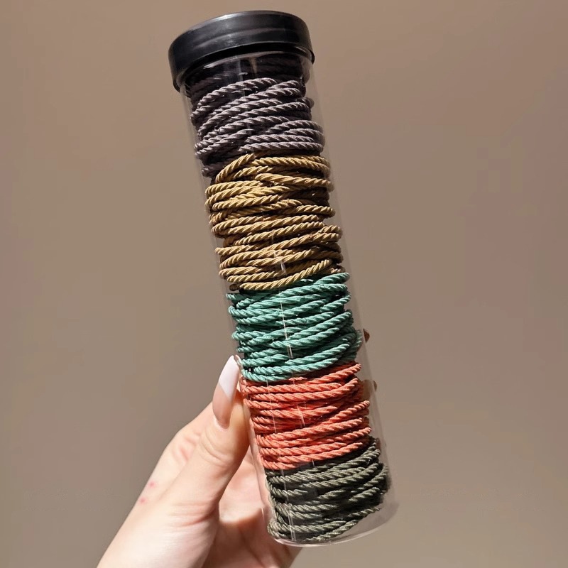 Bandas de goma de cola de caballo de alta altura, anillo de cabello de alta elasticidad, cuerda de cabello duradera, 2025 nueva cuerda de cabeza de temperamento simple