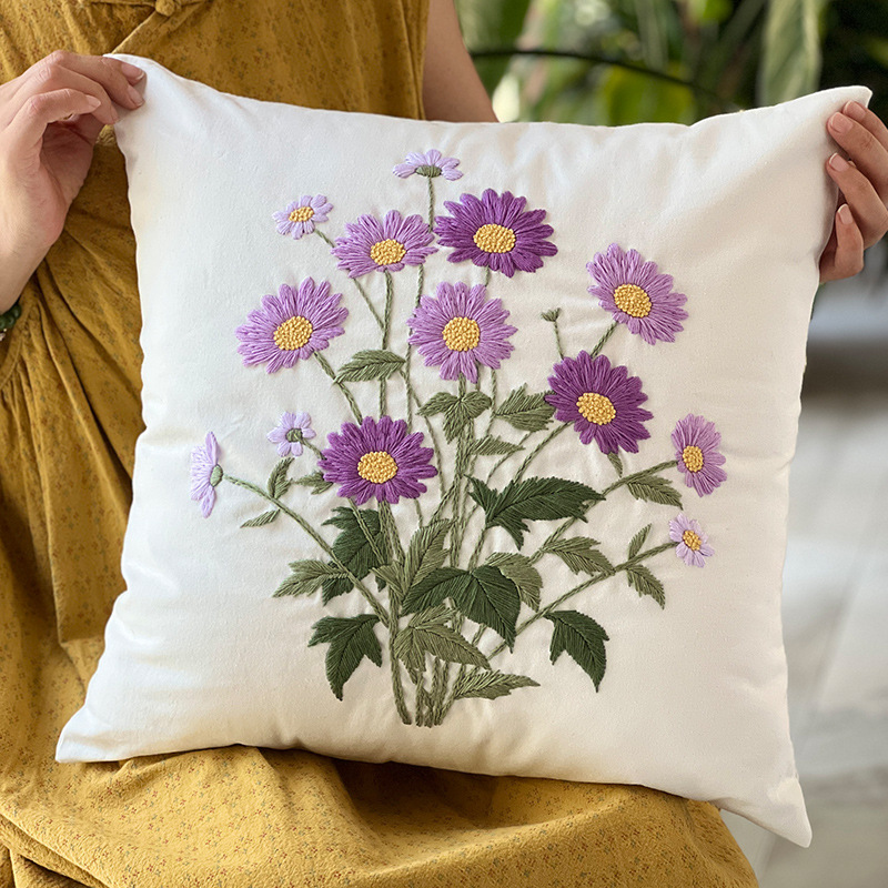 Principios de la primavera nuevo bordado tridimensional hecho a mano DIY material almohada edredón cinta bordado Oficina sofá cojín del coche