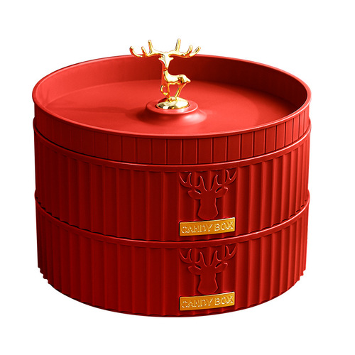 Engagement wedding fruit plate living room home tea cup wedding tea tray festive Chinese red storage dry fruit plate