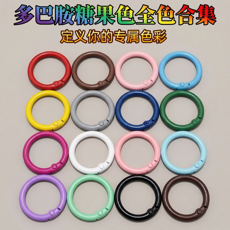 Creative Dopamine Candy-Colored Spring Rings Zinc Alloy Jewelry Open Rings DIY Colorful Spring Clasp Accessories Creative Dopamine Candy-Colored Spring Rings Zinc Alloy Jewelry Open Rings DIY Colorful Spring Clasp Accessories