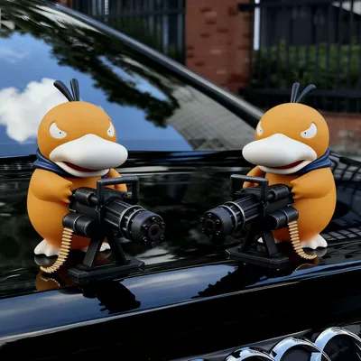 Car Ornaments, Bandit Gatling, Car ornaments - set-of-2-robber-duck-length-13height-10-cm