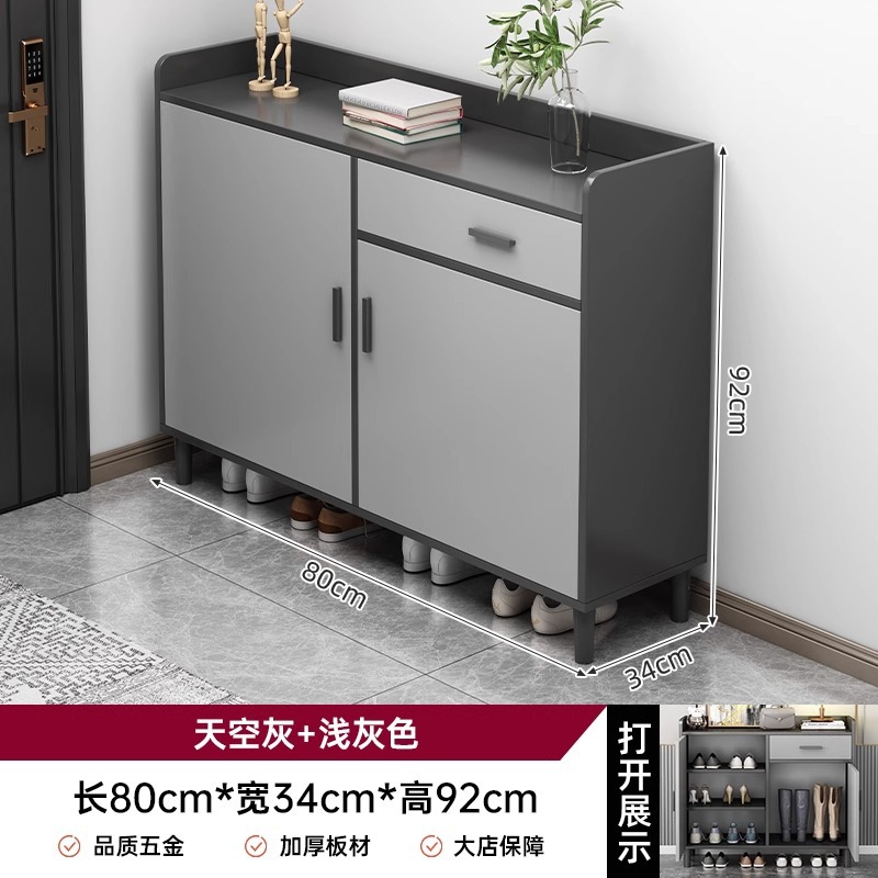 Gabinete de zapatos de puerta doméstica de lujo ligero de gran capacidad gabinete de entrada 2025 nuevo tipo explosivo interior pared rack gabinete de almacenamiento de zapatos