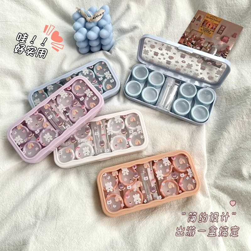 Contact Lens Box, Contact Lens Box, Storage Box, Care Box, Portable, Multiple Pairs, Large Capacity, Portable When Going Out, Cute and Multiple