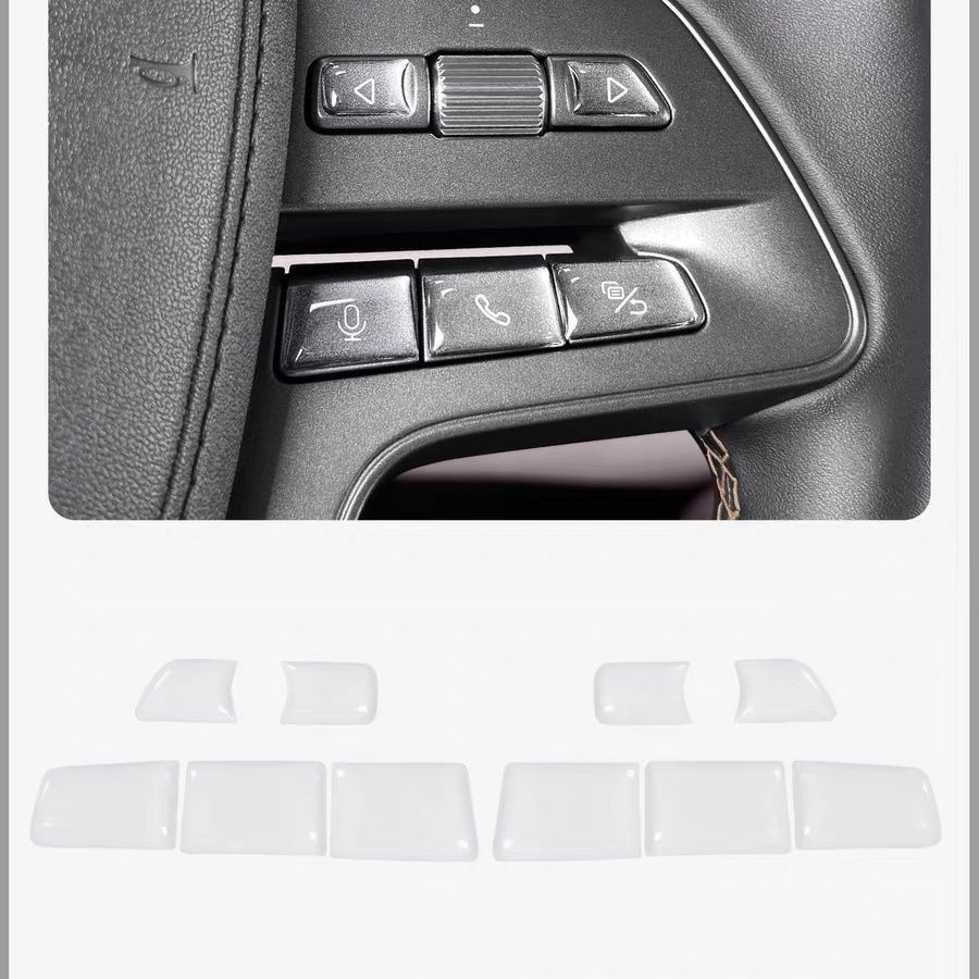 Byd Yuan up Smart Driving Edition Steering Wheel Button Stickers Song Ldml Transparent Epoxy Protective Film Car Interior Modification