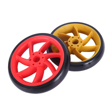 新款橡胶轮子电动轮滑板车脚轮万向轮PU轮子脚轮静音