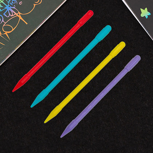 Scratch-off Brush, Scratch-off Bamboo Pen, Kidsren's Scratch-off Scraping Paper, Painting Wax Paper, Special Bamboo Pen Scratch-off Stick