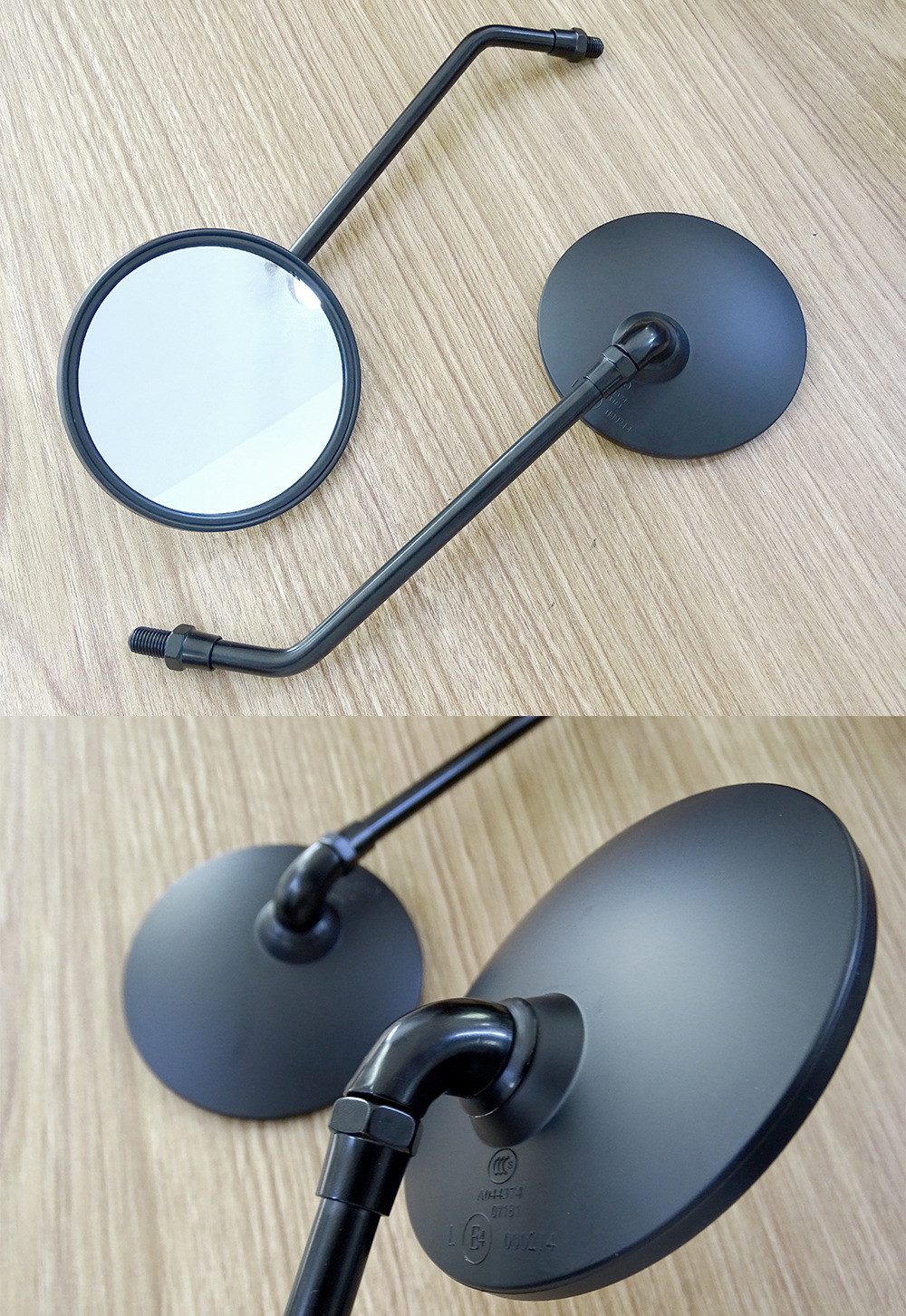 Factory wholesale European and American modified rearview mirror motorcycle electric car round retro large field of view mirror mirror