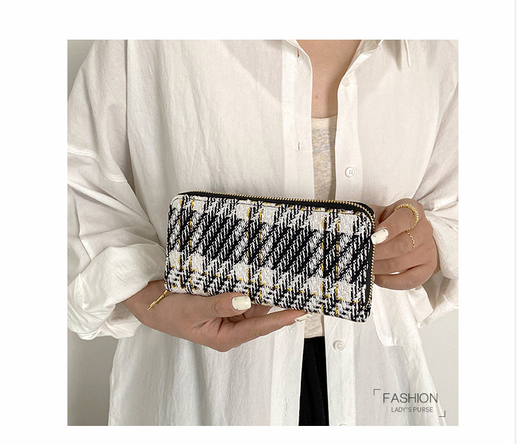 Women's Stripe Linen Zipper Wallets display picture 6
