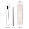 Handheld tableware stainless steel, set, spoon for elementary school students, fork, chopsticks, Birthday gift, 3 piece set