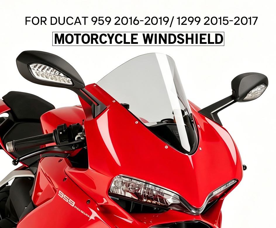 Suitable for Ducati 959 Heightened Windshield, 1299 Modified Racing Windshield, 15-19+