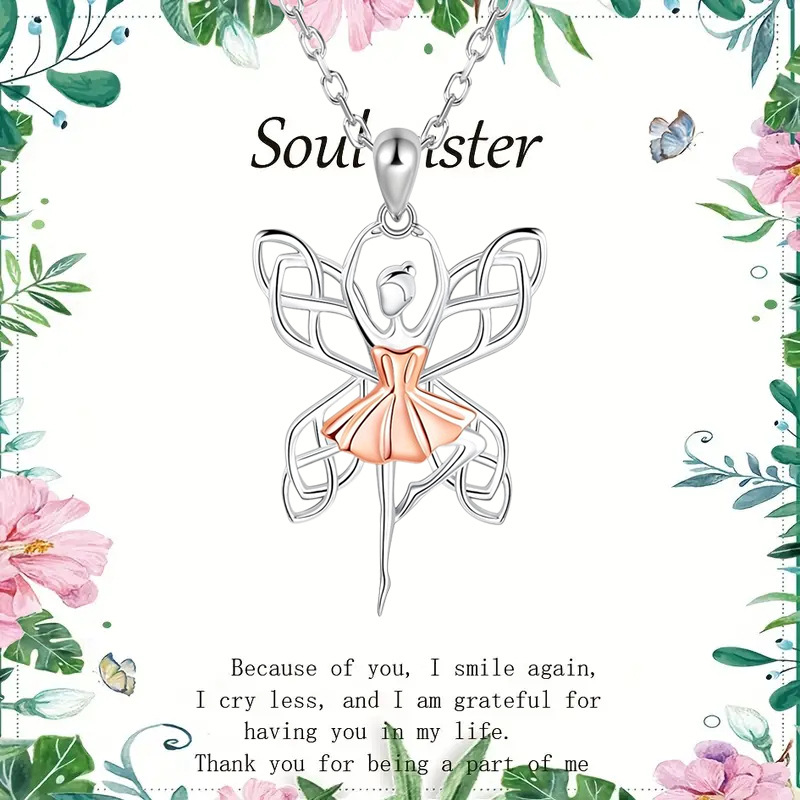 Ballet fee hanger ketting voor dames elegant minimalistisch sieraad_voghion.com