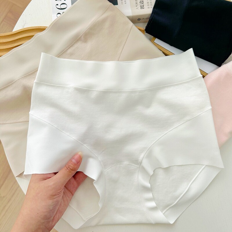 10A Large Size Fat mm Pure Cotton Seamless Underwear Women's Simple Pure Color Cotton Crotch Hip Shorts Cross-Border Briefs