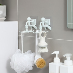 Rotating villain 6-claw hook, wall-mounted kitchen bathroom ceiling rack, home punch-free storage, traceless sticky hook