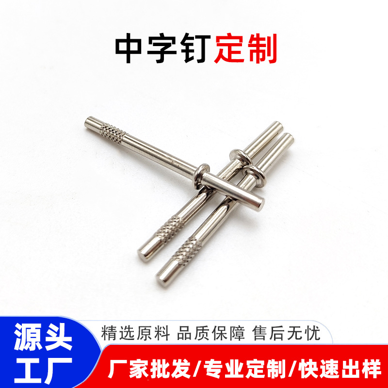 中字钉定制卡簧槽滚花轴带台阶挡圈销轴玩具车轴五金件厂家定制