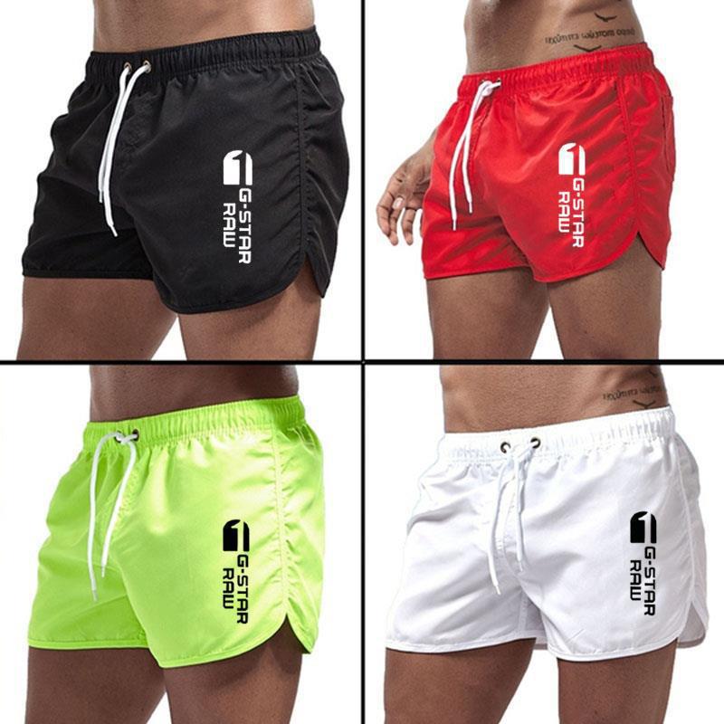 여름 AliExpress 새로운 남성 패션 비치 반바지 대외 무역 국경 폴리 에스테르 다색 스포츠 남자 3 점 반바지