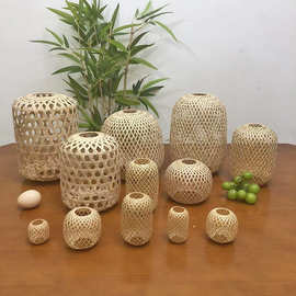 竹编灯笼筐纯手工可做吊灯台灯古装拍摄周岁礼婚宴场景装饰品