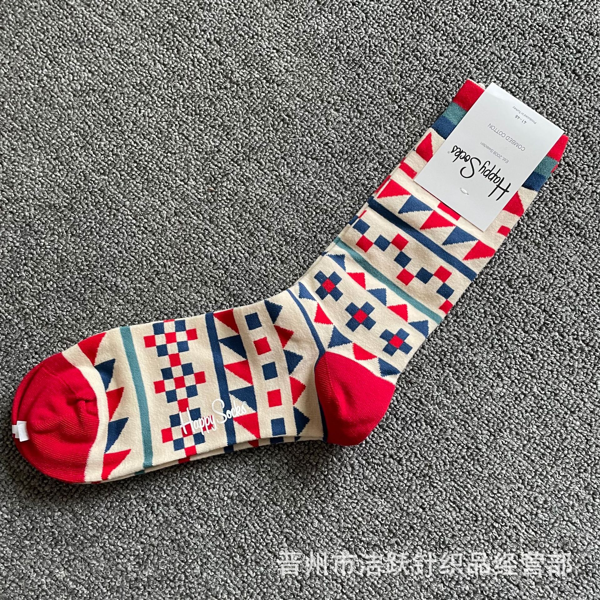 Happy socks新品高品质ハイレザー男性ソックススウェーデンコットンソックスファッションソックスカップルinsロング美脚ソックス