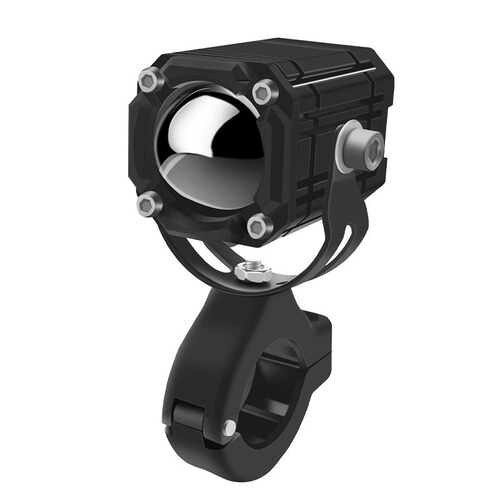 New dual color small steel cannon motorcycle LED spotlight headlight, super bright waterproof with devil's eye modification light