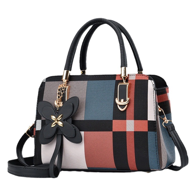 Bolso grande para mujer, nueva colección otoño/invierno 2024, estilo coreano con apliques, simple, de hombro o bandolera portátil.