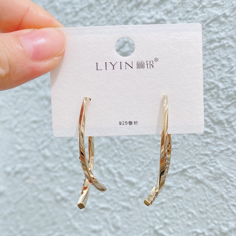 丽银/丽贝丽影复古金属耳环潮流耳饰女简约气质耳坠个性时尚潮款|undefined